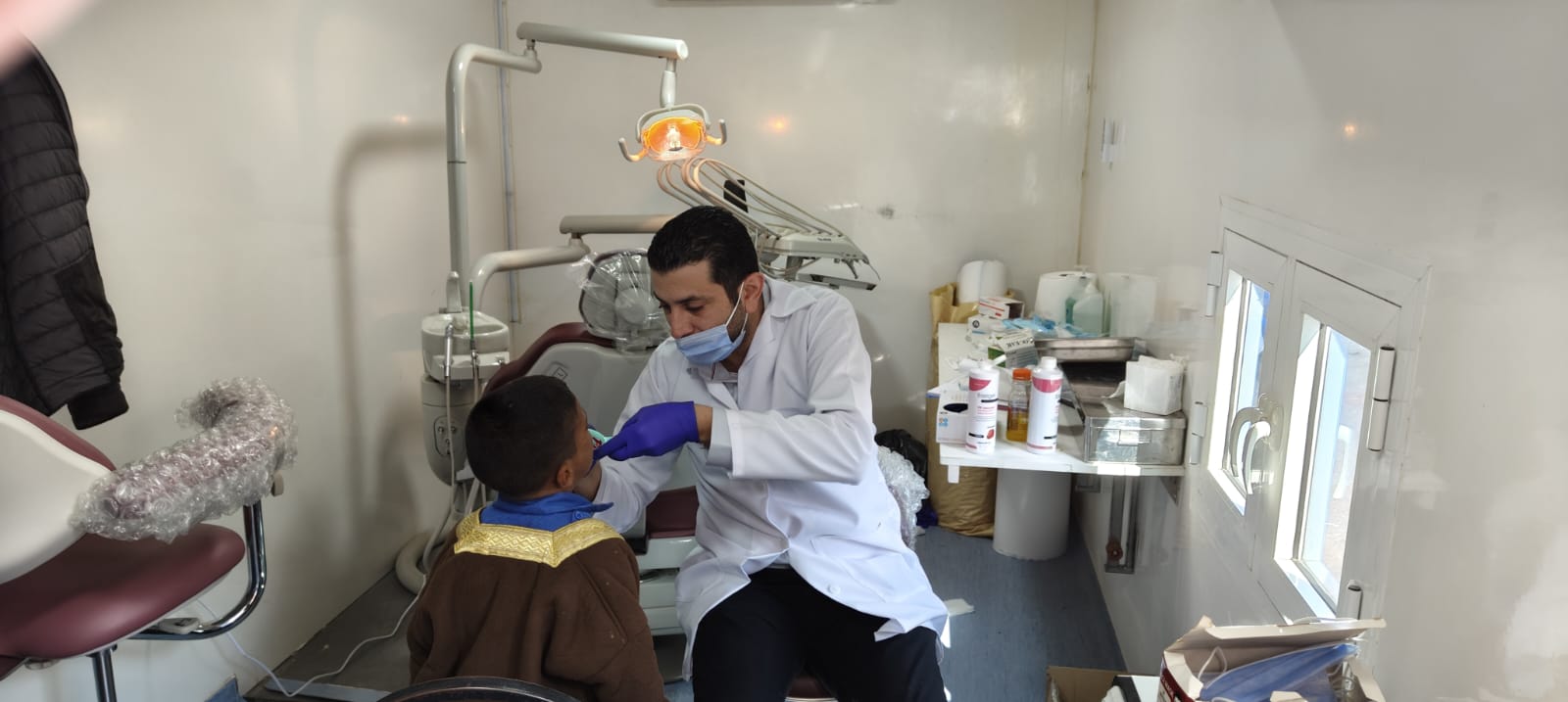 Dental checkup in progress